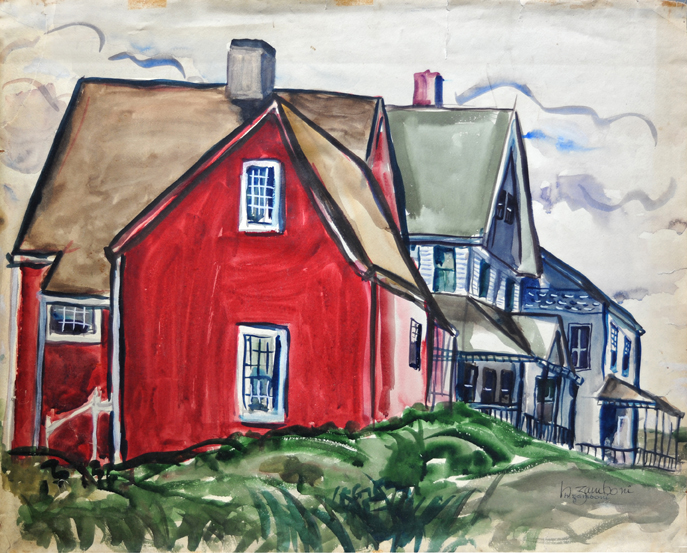 Red House by the sea