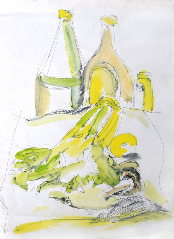 Salad Fixin"s - Casein Wash/Black Pen #088