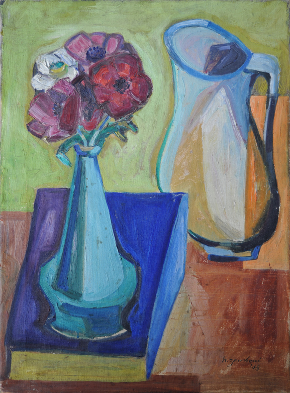 Vase, Book and Pitcher - Casein #089